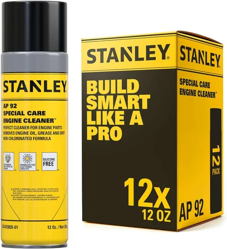 Miniatura 11 de STANLEY AP 92 Aerosol limpiador de motor - 12x12 onzas líquidas, desengrasante para automóviles, uso en espacios reducidos, no corrosivo - 1 paquete