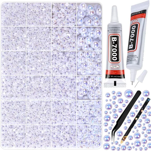 Miniatura 10 de Pegamento adhesivo B7000 con 14000 piezas de diamantes de imitación rosa intenso para manualidades, diamantes de imitación de color rosa AB gelatina