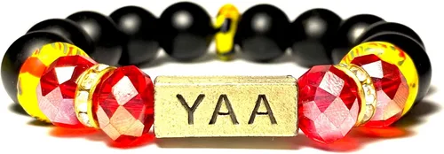 Miniatura 85 de Pulseras africanas tradicionales con nombre nacido en el día para mujeres de Ghana, materiales naturales, ajuste cómodo y holgado