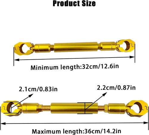 Miniatura 3 de Barra de equilibrio de motocicleta, soporte universal de mango de motocicleta de 0.866 in, aleación de aluminio, barra de manillar de motocicleta