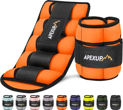 Miniatura 12 de APEXUP 10 libras/par de pesas de tobillo ajustables para mujeres y hombres, correas de peso modularizadas para piernas para yoga, caminar, correr