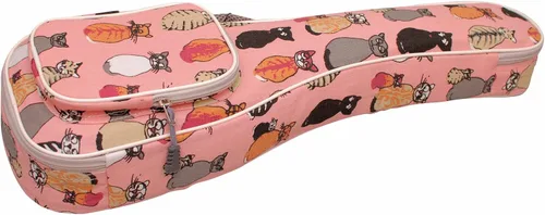 Miniatura 2 de MUSIC FIRST Funda de lona para ukelele MISS CAT para ukelele, correas de hombro dobles, diseño original