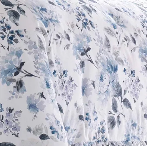 Miniatura 6 de Laura Ashley Home - Juego de funda de edredón tamaño individual, ropa de cama reversible de algodón con funda a juego, decoración ligera del hogar