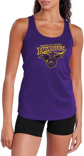 Miniatura 374 de Camiseta deportiva sin mangas oficial de NCAA Collegiate para mujer, con espalda cruzada, colección con logotipo primario