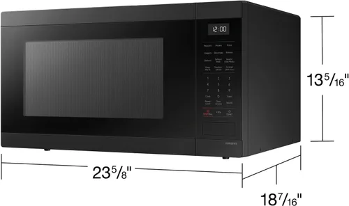 Miniatura 9 de SAMSUNG Horno microondas de mostrador de 1,9 pies cúbicos con sensor de cocción, acero inoxidable mate negro, MS19DG8500MTAA