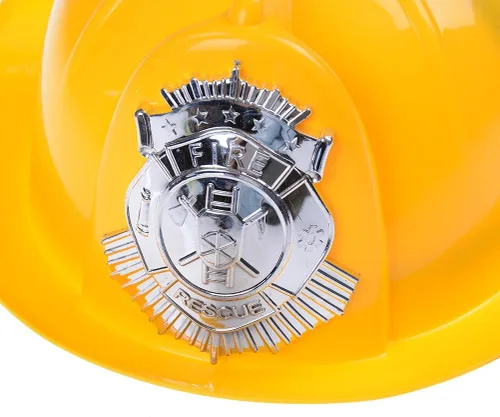 Miniatura 4 de 1 unids casco de jefe de bomberos amarillo gorra para niños y niñas fantasía simulación