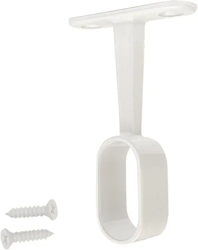 Miniatura 8 de Barra ovalada de 36 pulgadas de largo para armario, barra de ropa resistente para armario, blanco brillante, 1 paquete