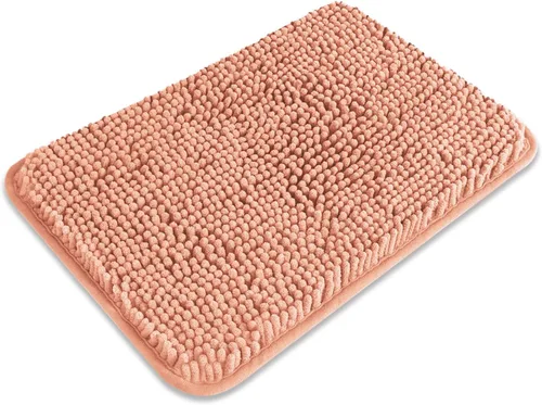 Miniatura 538 de Alfombra de baño pequeña de 12 x 18 pulgadas, lavable y absorbente, antideslizante, alfombra de baño de felpilla gruesa y suave para baño, ducha