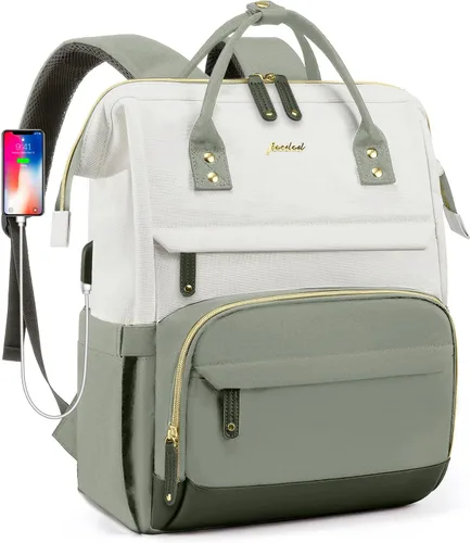 Miniatura 8 de Focdod - Mochila para mujer de 15.6 pulgadas: mochila para computadora portátil, bolsas de trabajo, mochilas con cargador USB, mochila escolar