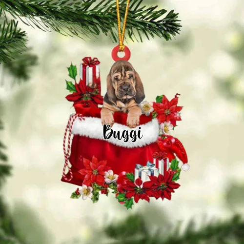 Miniatura 97 de Perro Akita Inu personalizado en bolsa de regalo, adorno de Navidad, nombre personalizado, regalo para amantes de los perros, familia, Navidad