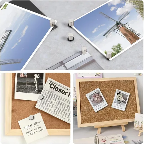 Miniatura 6 de 20 juegos de chinchetas magnéticas, tachuelas magnéticas, carteles y colgadores de fotos para paredes, tablones de anuncios