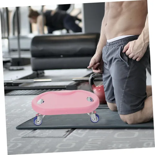 Miniatura 7 de Disco deslizante de fitness abdominal con mango cómodo y alfombrilla de cortesía para entrenamiento de fuerza central en casa, rodillo versátil