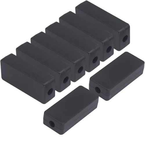 Miniatura 8 de Zulkit 12 cajas de proyecto de plástico ABS para proyectos eléctricos, caja de conexiones de energía, color negro, 1.97 x 1.10 x 0.59 pulgadas