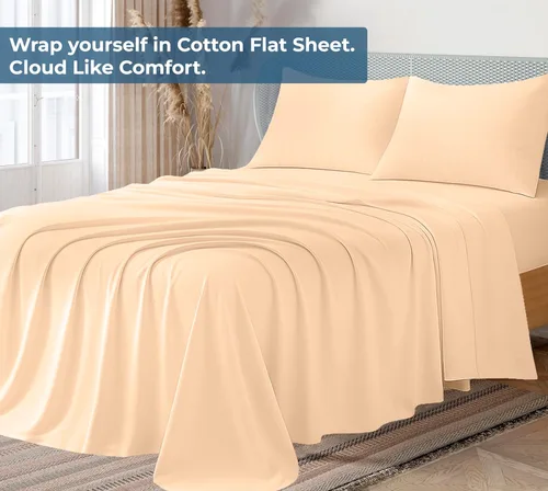 Miniatura 11 de Royale Linens Sábana encimera de tamaño individual XL 100% Algodón Orgánico – Super suave – Sábanas superiores de percal – Sábana encimera
