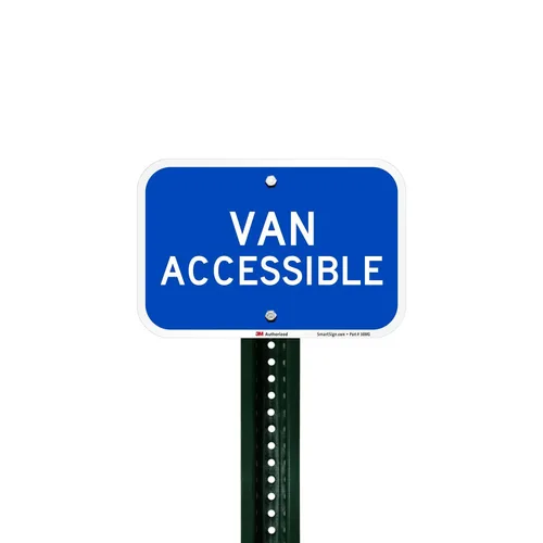 Miniatura 3 de Letrero con texto en inglés "Van Accessible" de SmartSign Aluminio reflectante 3M de 8 x 12 pulgadas