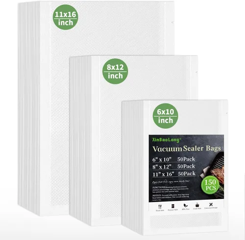 Miniatura 11 de Vacuum Sealer Bags For Food - 50 Quart 8" x 12" - Commercial Grade BPA Free Bag - Durable Customized Size Food Vac Bags for Storage and Sous Vide
