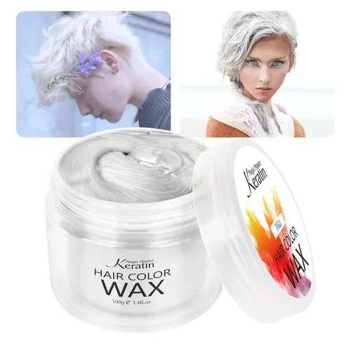 Miniatura 19 de Cera temporal para el cabello, color rubio dorado, cera de pintura de tinte para el cabello de Magic Master Keratin natural, lavable y temporal