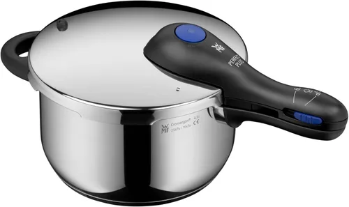 WMF Perfect Plus - Cocina rápida Ø 8.7 in de diámetro 4 litros y medio con protección contra llama Cromargan Acero inoxidable para inducción