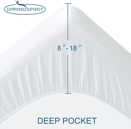Miniatura 3 de Cubrecolchón de tela de toalla 100% impermeable, para colchones de hasta 18 pulgadas de alto, ultrasuave, silencioso y agradable al tacto, sábana