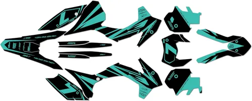 Miniatura 9 de Kit de gráficos para KTM 250XCF-W Y 350XCF-W (2014-2015) Bold Series Cyan 16 Mil - Adhesivos para motocicleta Dirt Pit Bike Motocicleta, accesorios