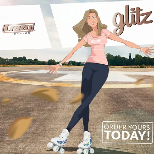 Miniatura 5 de Crazy Skates Glitz - Patines de ruedas para mujeres y niñas – Deslumbrante purpurina brillante patines Quad