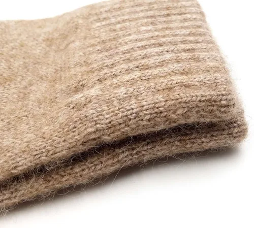 Miniatura 4 de iMongol - Guantes de lana pura para hombre medio dedos guantes sin dedos para mujeres y hombres