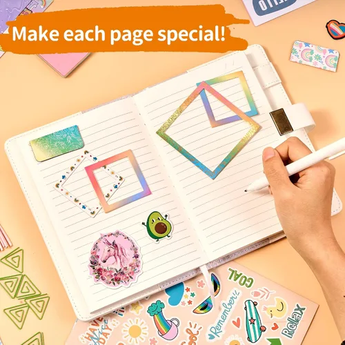 Miniatura 5 de CAGIE Juego de diario de bricolaje para niñas de 8 a 12 años, regalos para niñas de 9, 10 y 11 años, diario con candado para regalo de cumpleaños
