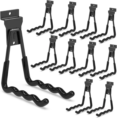 Miniatura 13 de 3-H, accesorios para pared de listones de 18 piezas, ganchos y perchas de pared de listones de múltiples tamaños, pared de listones resistente