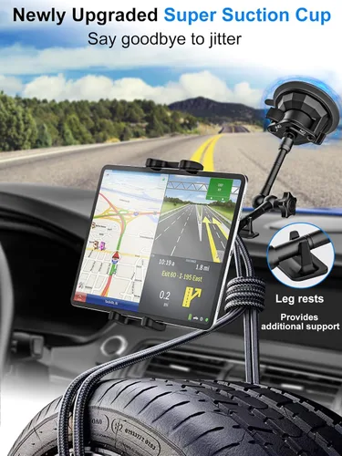 Miniatura 7 de Soporte para tablet Sunroof para coche/camión [último antivibración] Soporte para tableta, parabrisas y ventana, para camioneta, automóvil