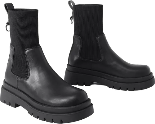 Miniatura 3 de Shoe'N Tale Chelsea - Botines para mujer, con plataforma elástica, suela elástica, antideslizantes, punta redonda, sin cordones