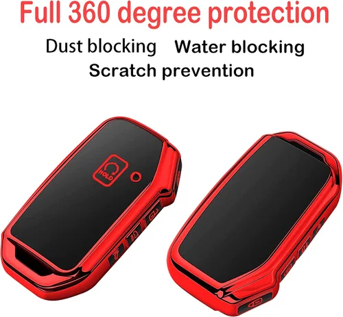 Miniatura 3 de Kirsnda - Funda para llavero Kia con hebilla de metal, funda protectora de TPU suave, 4-5 botones para llavero remoto Kia Cerato Ceed Forte NIRO