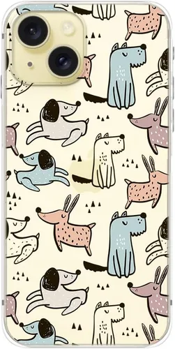Miniatura 4 de Blingy's Funda para iPhone 15, lindo diseño de perro de dibujos animados, divertido estilo de mascota, diseño de animales divertidos, funda Perros