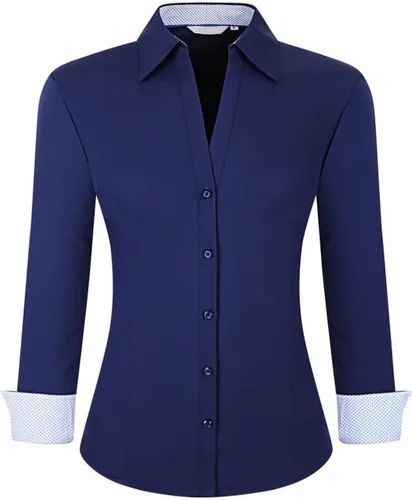 Miniatura 7 de Damipow Camisas de vestir para mujer, sin arrugas, con botones, de manga larga, blusas para el trabajo profesional