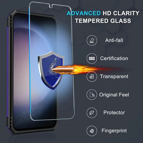Miniatura 6 de Janmitta Funda compatible con Samsung Galaxy A35 5G, funda integrada para lente de cámara deslizante + protector de pantalla + soporte de anillo