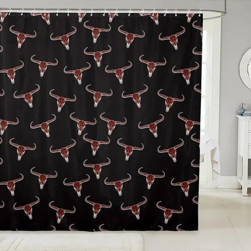 Miniatura 11 de Erosebridal Cortina de ducha de animales del bosque, cortina de ducha de oso ciervo, lobo, cortina de ducha de baño, cortina de baño impermeable