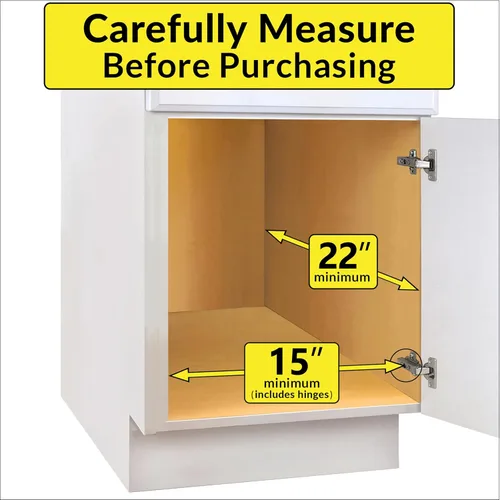 Miniatura 4 de LYNK PROFESSIONAL® Organizador de gabinete extraíble, cajones deslizantes de 14 x 21 pulgadas para gabinetes de cocina - Estantes deslizantes Cromo