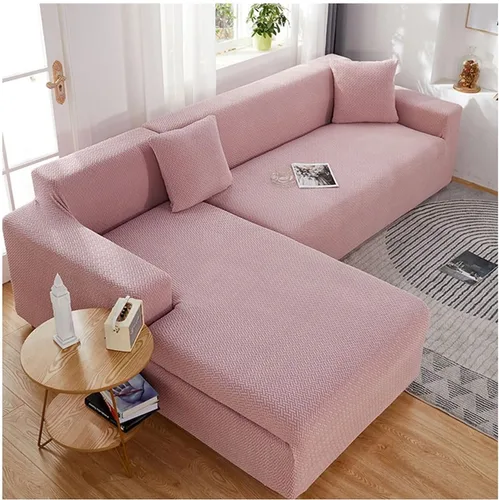 Miniatura 8 de Daesar Funda de sofá elástica, funda impermeable para sofá, color sólido, patrón de tejido, funda de sofá, champán (poliéster 1 plaza)