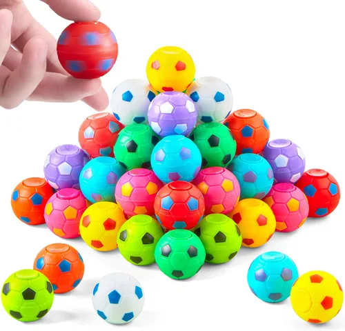 JOYIN - Paquete de 36 juguetes para la ansiedad tipo spinners de fútbol para niños, al por mayor, pelotas antiestrés, rellenos para bolsas de
