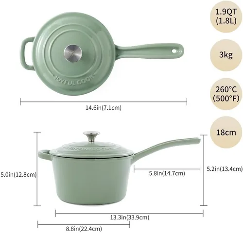 Miniatura 9 de Joyful Cook Sartén de hierro fundido esmaltado