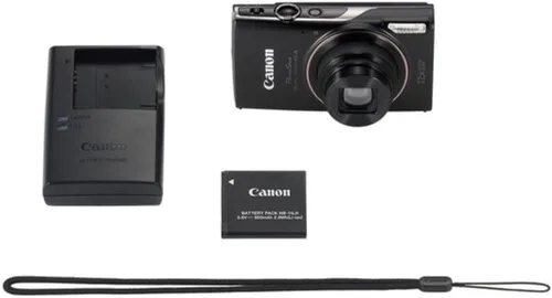 Miniatura 7 de Canon PowerShot ELPH 360 HS A - Cámara digital Paquete negro con tarjeta de memoria de 64 GB + correa de muñeca + bolsa para cámara digital