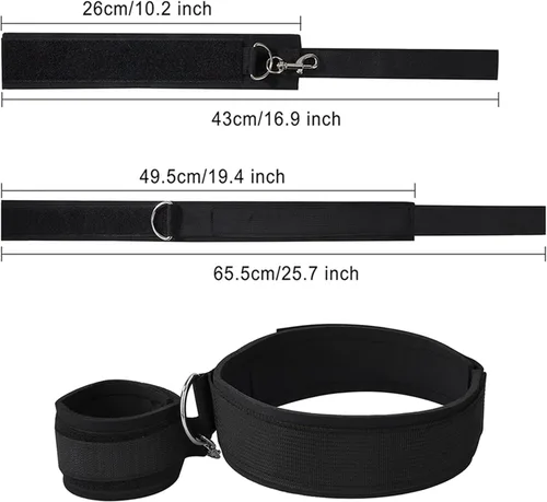 Miniatura 6 de Kit de sujeción de cama de cuello a muñeca detrás de la espalda, sujeción de cama para cama de tamaño individual, lazos sexuales para adultos