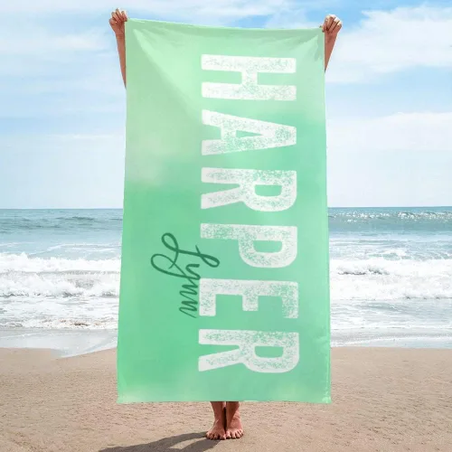 Miniatura 17 de Toalla de playa personalizada con nombre para playa, piscina, diversión de verano, regalos para niños, adultos y parejas (azul)