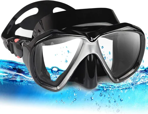 Máscara de buceo panorámica HD para natación, gafas de buceo antivaho, máscara de buceo de vidrio templado, gafas de natación para adultos y jóvenes