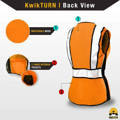 Miniatura 3 de KwikSafety - Charlotte, NC - RoadBOSS Economy & Premium Safety Vest for Women [SNUG-FIT] Class 2 ANSI Tested OSHA