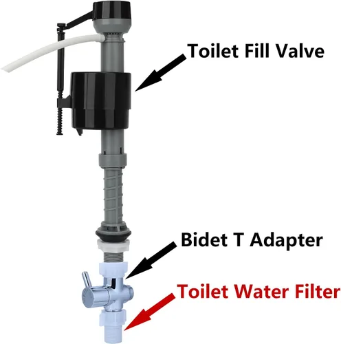 Miniatura 5 de YUHX Adaptador de pantalla de filtro de agua de inodoro de 7/8 pulgadas (2 piezas) para válvula de llenado de tanque de inodoro 7/8 y conector T