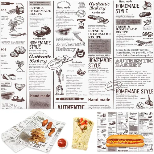 Miniatura 9 de 200 hojas de papel de delicatessen de 10 x 14 pulgadas, revestimientos de alta calidad para cestas de alimentos, hojas de papel encerado resistentes