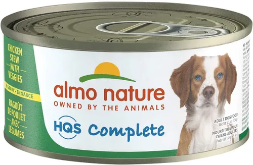 Miniatura 7 de Almo Nature HQS - Cena completa de pollo con piña y huevo en salsa, sin granos, comida húmeda enlatada para perros adultos, triturada.