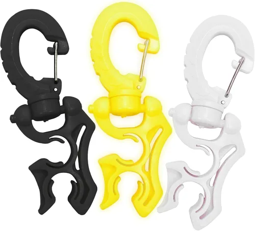 Miniatura 18 de Clip de soporte de manguera de buceo – Organizador de manguera seguro doble LP/HP para configuración BCD y gestión de equipos de buceo – Accesorio