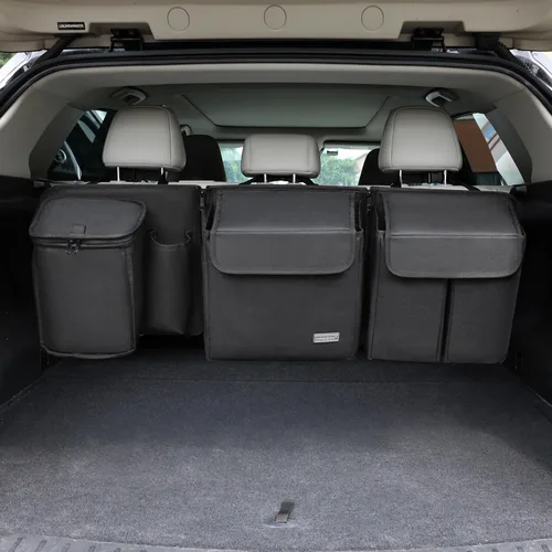 Miniatura 14 de Organizador de maletero de automóvil de lujo, organizador colgante desmontable para asiento trasero, módulos de almacenamiento con enfriador