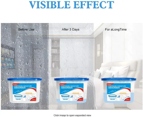 Miniatura 6 de CANAGER Caja absorbente de humedad sin fragancia, eliminador de olores y cajas deshumidificadoras para armario, dormitorio, cocina, baño, paquetes